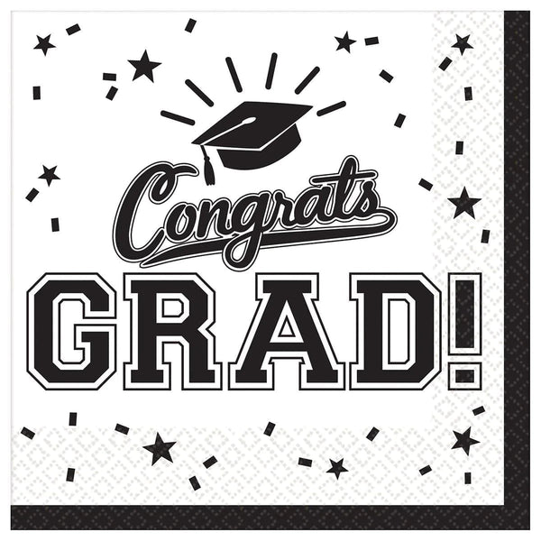Graduation "Congrats Grad" Lunch Napkins, 36 Count