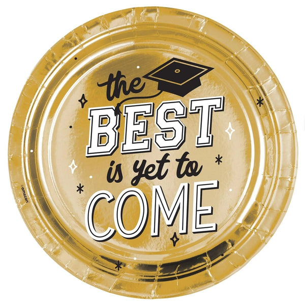 Graduation, The Best Is Yet to Come, Dinner Paper Plates, 10.5 in, 8 Count